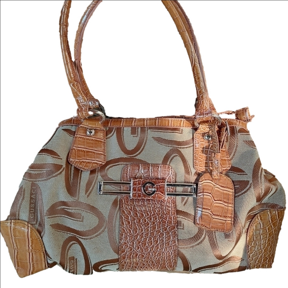 Gussaci Large 2-Tone Large Handbag/Purse